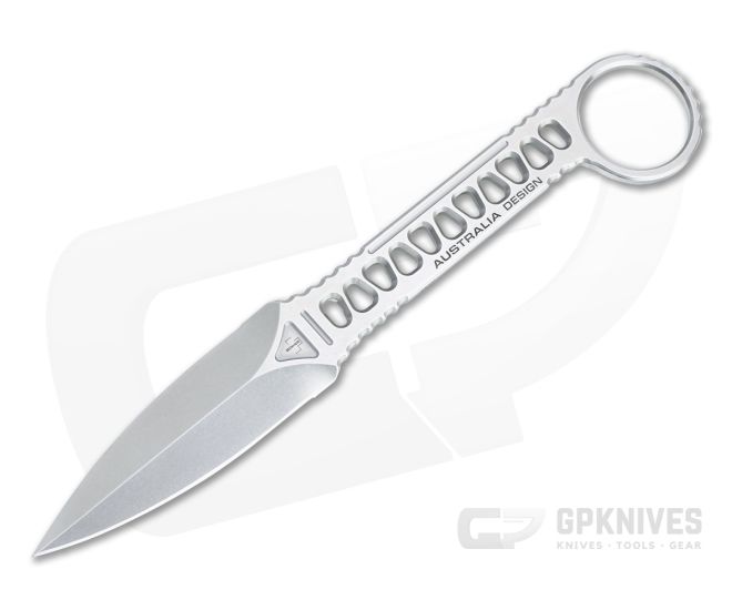 Boker Plus Voodoo Stonewashed 440C Double Edge Skeletonized Ring Knife 02BO070 - BO-02BO070