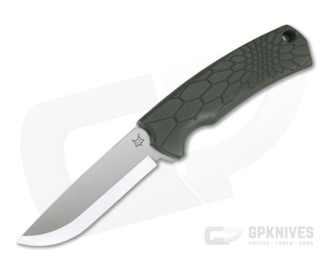 Fox Knives Vox Core Scandi Grind Becut OD Green Polymer Fixed Blade Bushcraft Knife 606OD - BO-02FX738