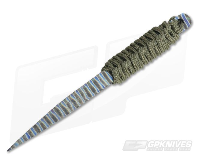 M Strider Knives Flamed Titanium Nail 5.50" Cord Wrapped Fixed Blade #2 - MSK-030