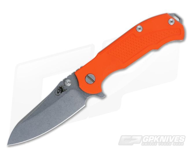 Hinderer Knives MP-1 Orange G10 3.25" Stonewashed Flipper - HK-0328