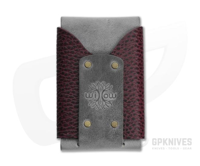 Willow Craft Slim Wask Wallet Charcoal and Bordeaux Dollaro - WCG-032