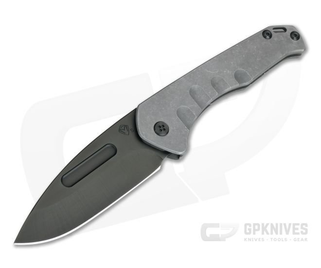 Medford Praetorian Slim Drop Point PVD S35VN Tumbled Titanium Frame Lock Folder - MKT-032