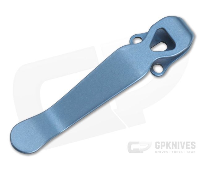 Lynch Northwest Ice Blue Ano Benchmade Titanium Deep Carry Pocket Clip - LNW-032