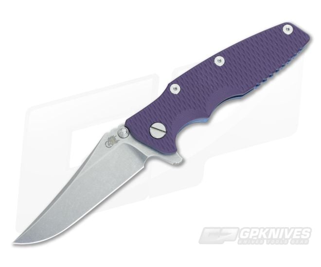 Hinderer Knives Eklipse Gen 2 Flipper Purple G10 Blue Ano Bowie - HK-0343