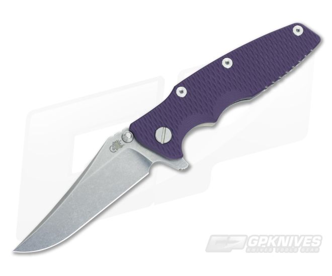 Hinderer Knives Eklipse Gen 2 Flipper Purple G10 Bowie - HK-0344
