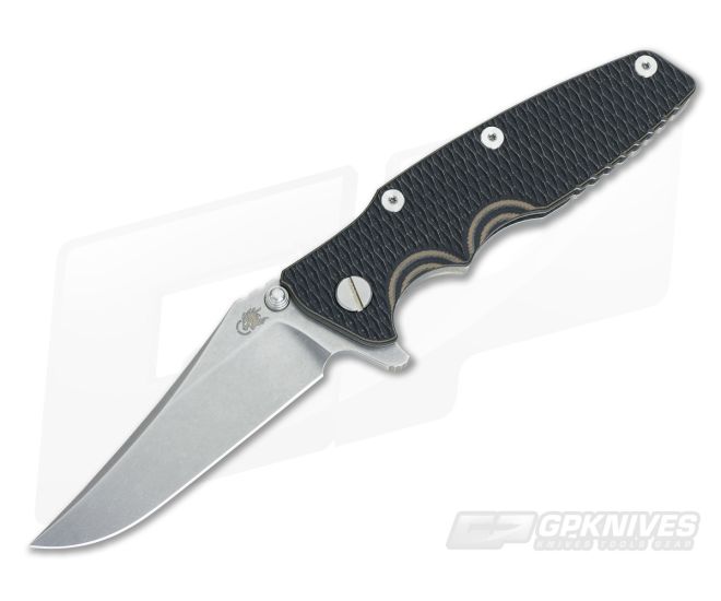 Hinderer Knives Eklipse Gen 2 Flipper Black Tan Bowie - HK-0348