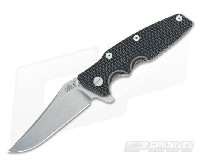 Hinderer Knives Eklipse Gen 2 Flipper Tan Black Bowie - HK-0349