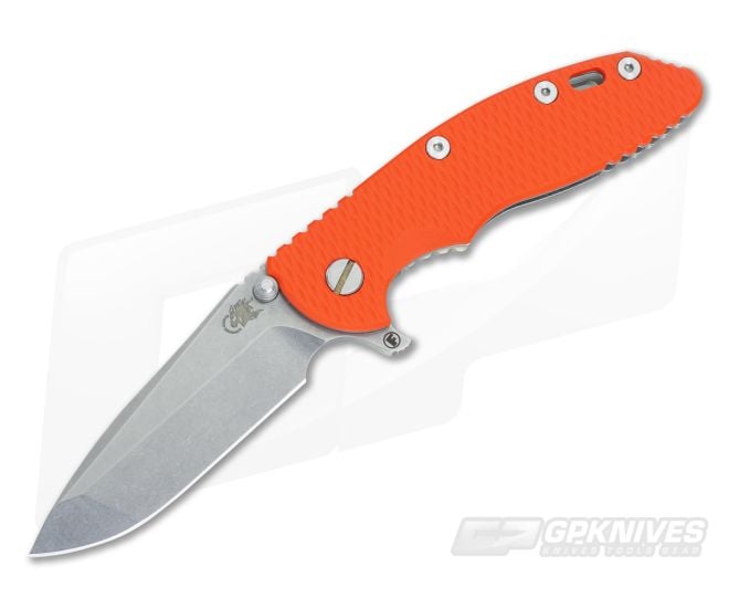 Hinderer Knives XM-18 3.5" Orange Fatty Spanto Stonewash - HK-0356