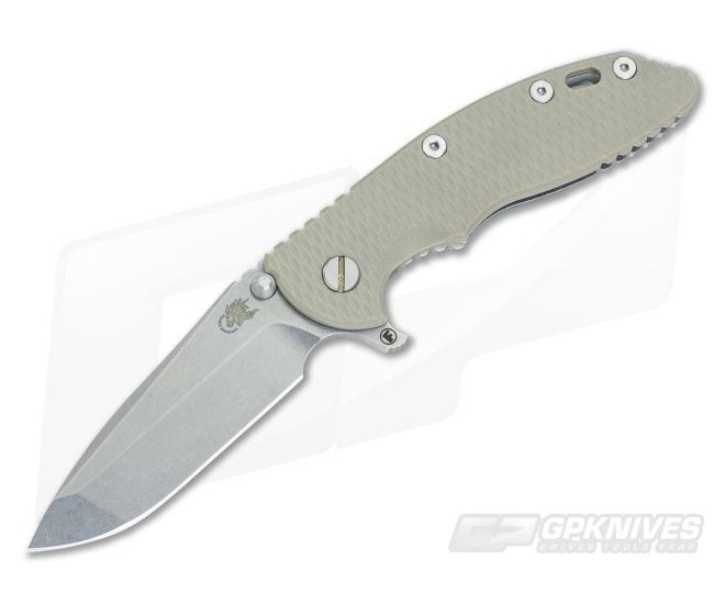 Hinderer Knives XM-18 3.5" Sand Fatty Spanto Stonewash - HK-0360
