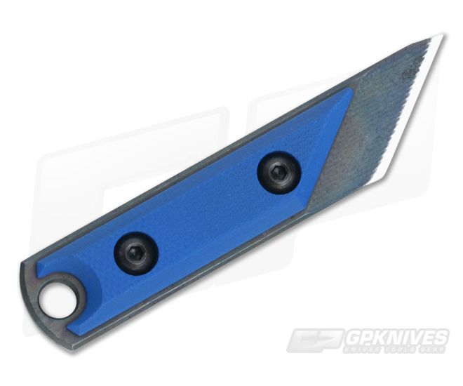NCC Knives EDC Kiridashi Distressed O1 Blue G10 Fixed Blade - CU-3611