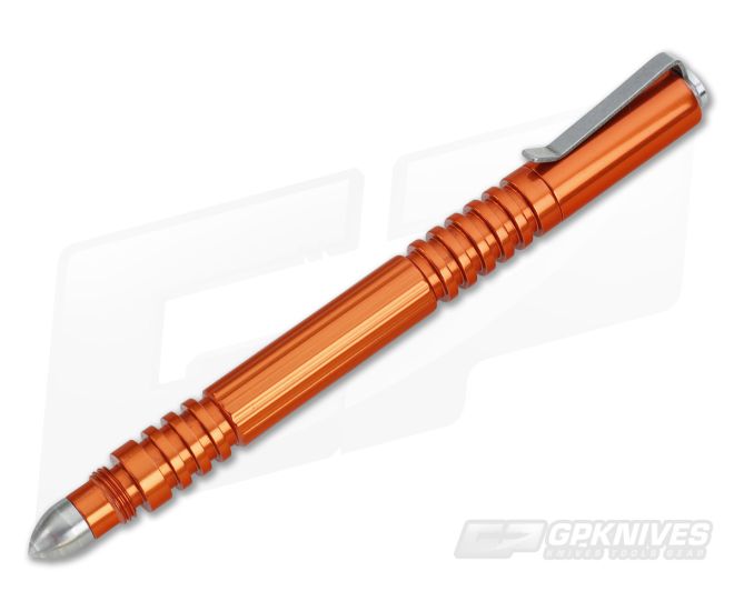 Hinderer Investigator Pen Orange High Polish Aluminum - HK-0361