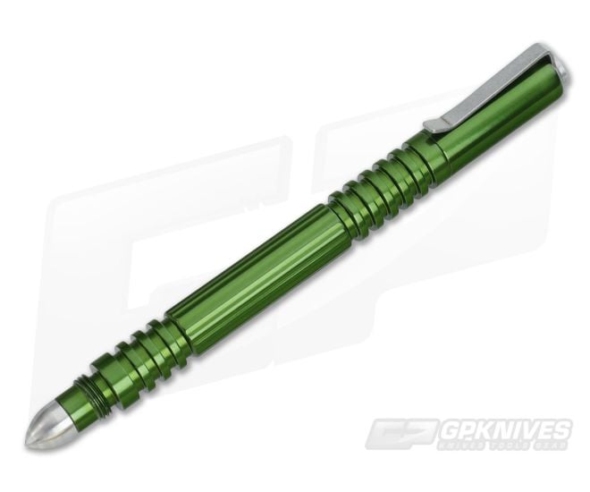 Hinderer Investigator Pen OD Green High Polish Aluminum - HK-0364