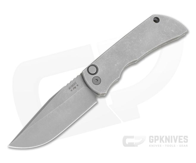 McNees Knives MAC2 AutoMac Stonewash Atomic Aluminum - MNK-036