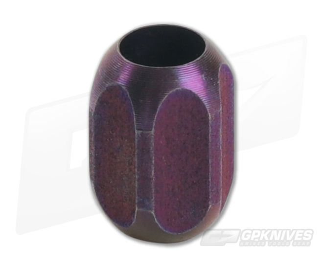 Ti Survival Titanium Lanyard Bead Hex Purple Anodized - TS-036