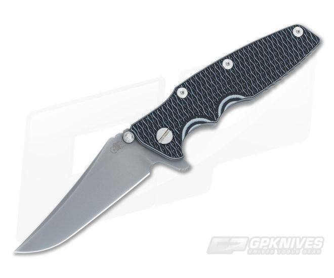 Hinderer Knives Eklipse Gen 2 DLC Flipper Black Gray Bowie - HK-0378