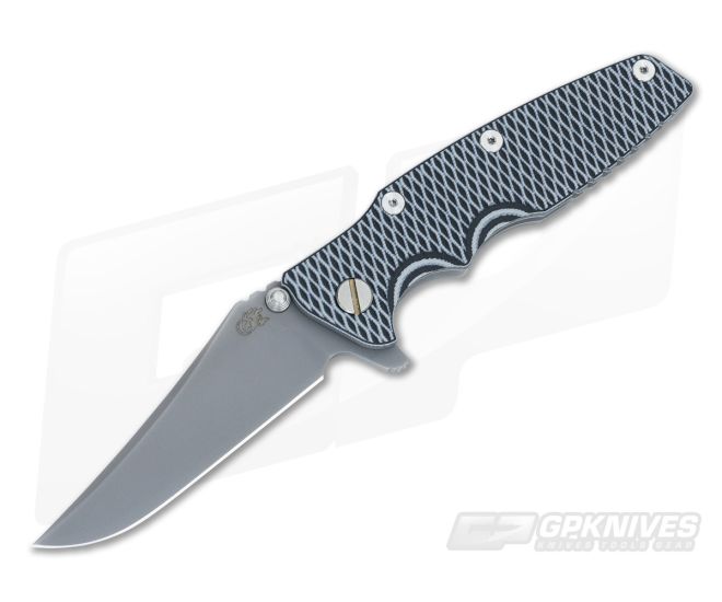 Hinderer Knives Eklipse Gen 2 DLC Flipper Gray Black Bowie - HK-0379