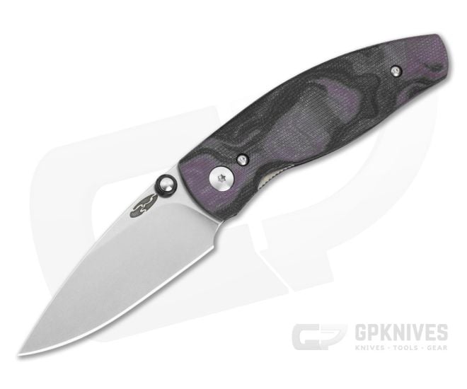 TRM Neutron 2 Concord Grape Burl G10 3D MagnaCut Liner Lock Knife (3.00" Blade) - TRM-037