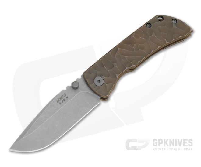 McNees Knives PM MAC-2 3" Bronze Atomic Rock Drop Point - MNK-038