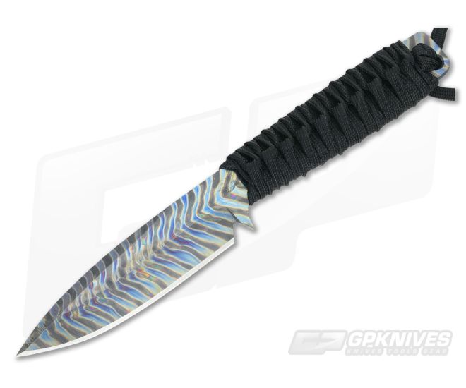 M Strider Knives Slim Flamed Titanium 7.13" Spear Fixed Blade - MSK-039