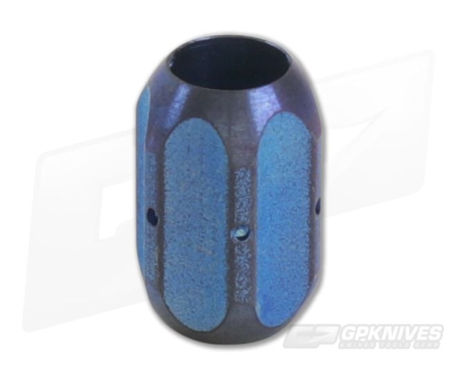 Ti Survival Titanium Lanyard Bead Hex Blue Purple Anodized - TS-039