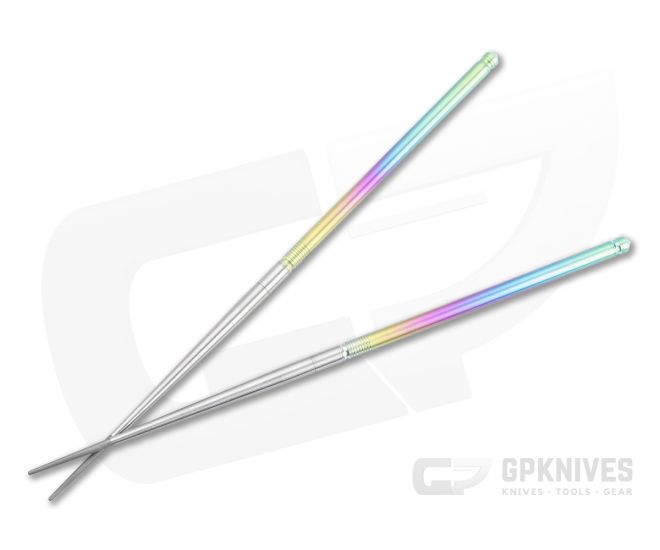 Foltsum 2-Piece Titanium Chopsticks Rainbow Satin - FLM-03