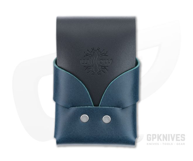 Willow Craft Goods Slim Swaddle Leather Wallet Ocean Blue And Black Colorway WCG-03 - WCG-03