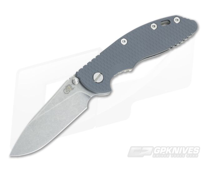 Hinderer Knives XM-18 3.5" Gray Slicer NoN Flipper Stonewashed - HK-0405