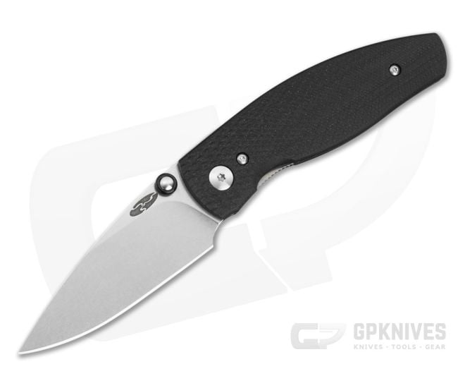 TRM Neutron 2 Jet Black G10 3D Lizard Skin MagnaCut Liner Lock Knife (3.00" Blade) - TRM-040