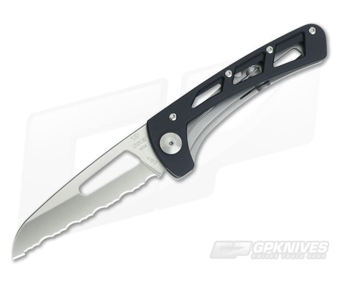 Buck Knives Vertex Serrated Wharncliffe Black 418BKX - BU-0418BKX
