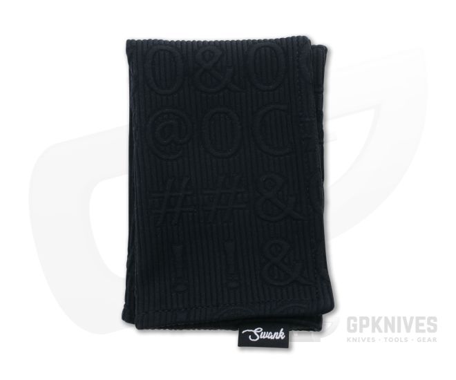 SwankHanks Striped Keyboard Character Embossed Polyester and Black Microsuede Hank - SH-041
