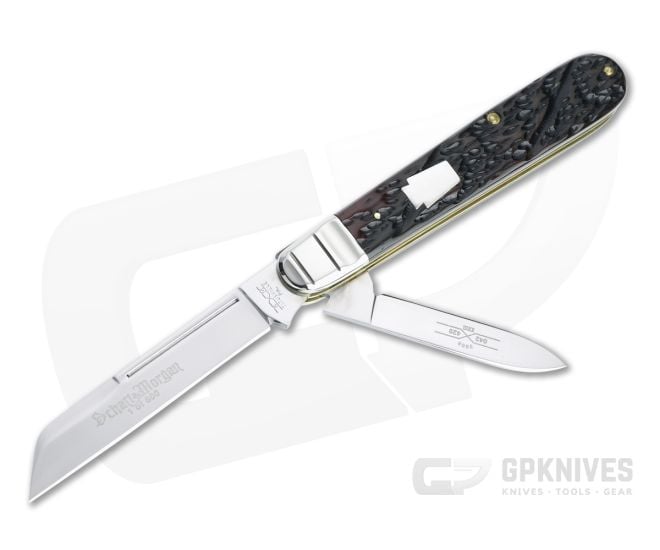 Queen Schatt & Morgan 2008 Series XVIII Bare-End English Jack Brown Bone Slip Joint 042429 - QN-042429