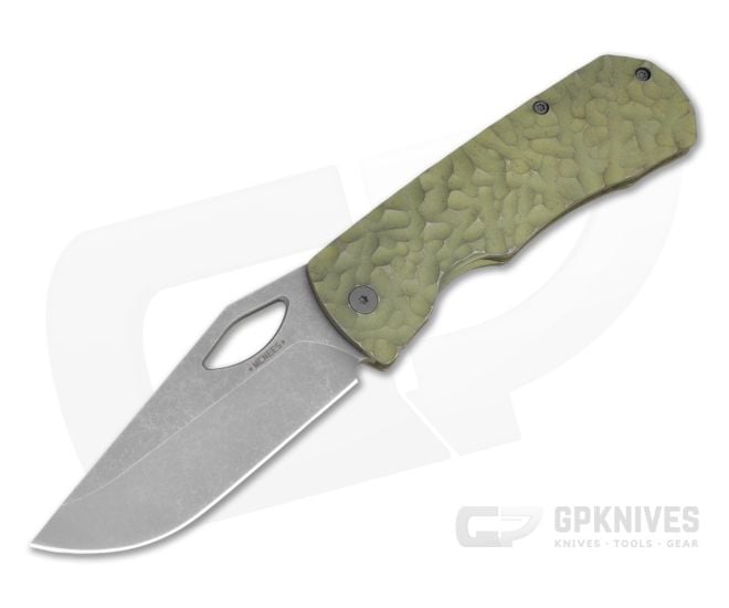 McNees Dixon Atomic Green/Bronze Rock Titanium MagnaCut Atomic Stonewash Frame Lock Knife (3.75" Blade) - MNK-042