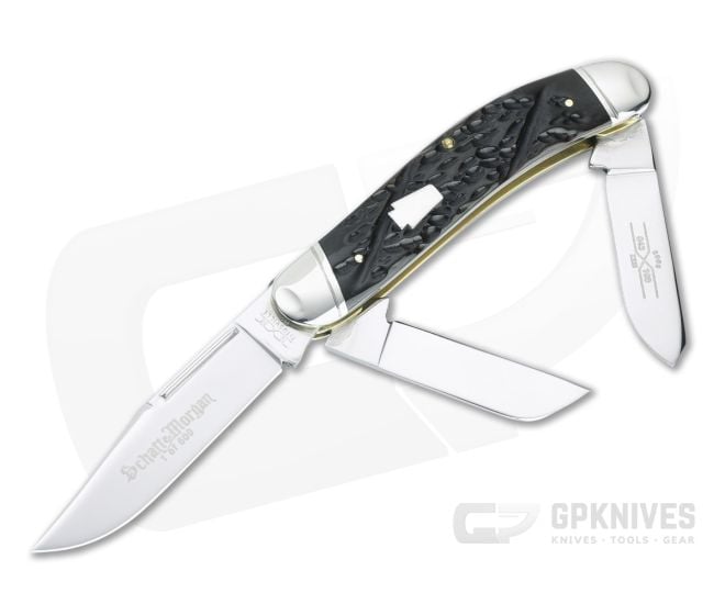 Queen Schatt & Morgan 2008 Series XVIII Sowbelly Stockman Brown Bone Slip Joint 043160 - QN-043160