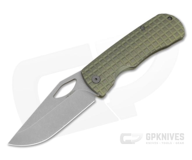 McNees Little Dixon Frag Green/Bronze Atomic Titanium MagnaCut Frame Lock Knife (3.41" Blade) - MNK-043