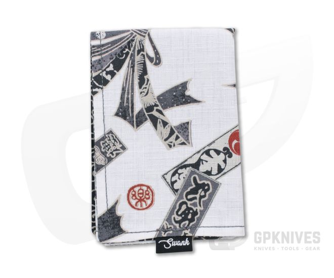 SwankHanks White Tabane Noshi Uzumaki Spiral Japanese Dobby Cotton Hank - SH-043