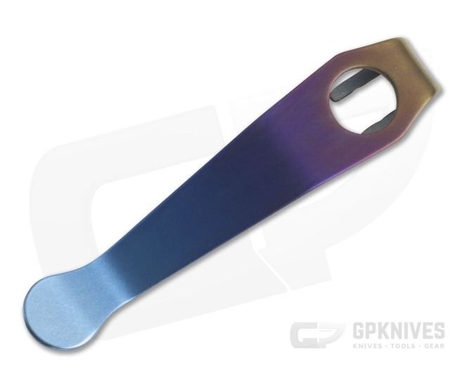 Lynch Northwest Spyderco Standard Wire Clip Replacement Deep Carry Titanium Clip Fade Ano - LNW-044