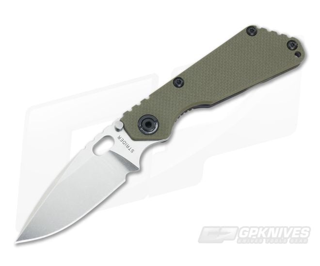Strider SnG Flat Ranger Green G10 Spear Point CTS-40CP Flamed Frame - SK-045
