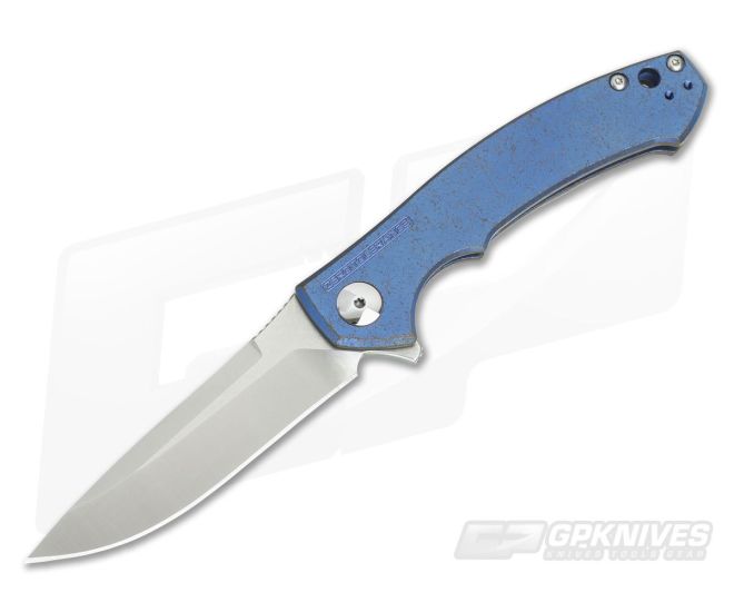 Zero Tolerance 0450 TiSurvival Blue Denim Anodized Titanium Flipper 012 - ZT-0450-012