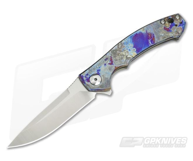 Zero Tolerance 0450 TiSurvival Blue Smoke Anodized Titanium Flipper 015 - ZT-0450-015