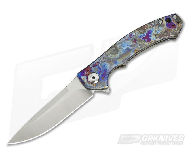 Zero Tolerance 0450 TiSurvival Blue Smoke Anodized Titanium Flipper 017 - ZT-0450-017