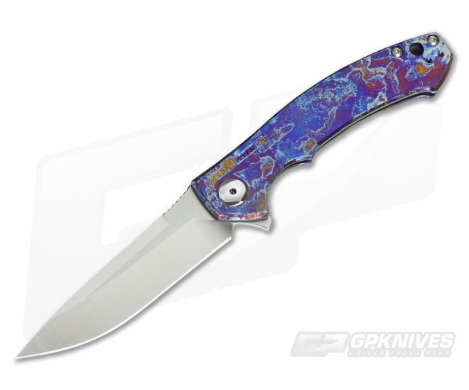 Zero Tolerance 0450 TiSurvival Blue Smoke Anodized Titanium Flipper #1 - ZT-0450-01