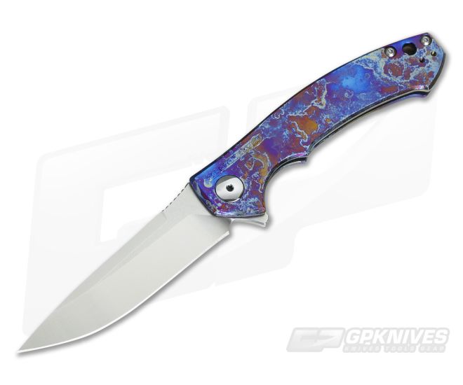Zero Tolerance 0450 TiSurvival Blue Smoke Anodized Titanium Flipper #7 - ZT-0450-07