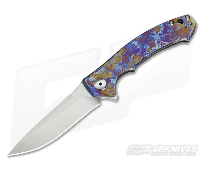 Zero Tolerance 0450 TiSurvival Blue Smoke Anodized Titanium Flipper #8 - ZT-0450-08