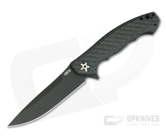 Zero Tolerance 0452GL Glow Carbon Fiber Black DLC S35VN Flipper Sprint Run - ZT-0452GL