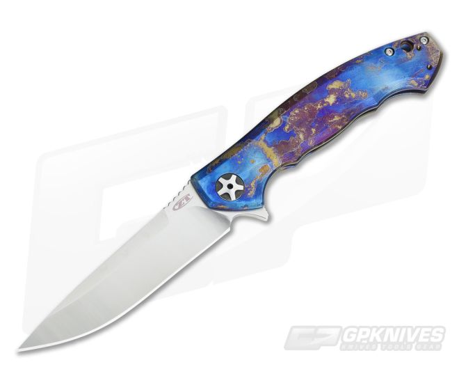 Zero Tolerance 0452 Titanium Blue Smoke S35VN Flipper #1 - ZT-0452TI-01
