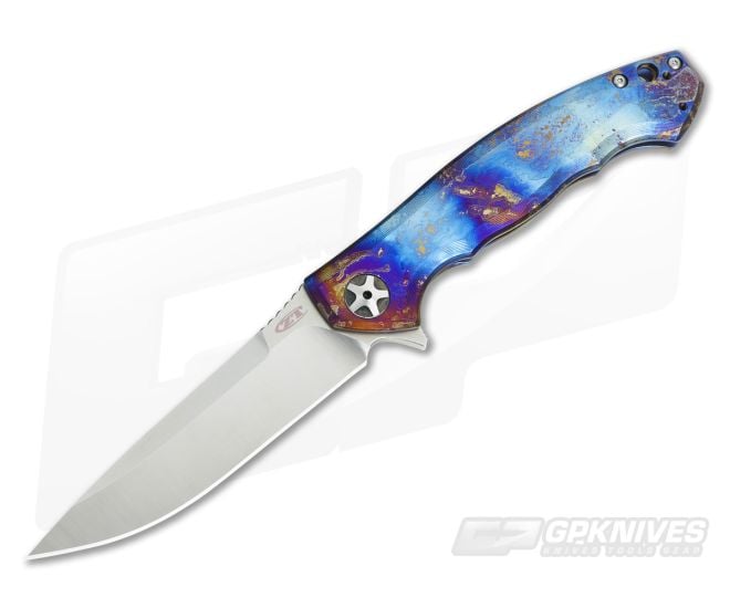 Zero Tolerance 0452 Titanium Blue Smoke S35VN Flipper #5 - ZT-0452TI-05