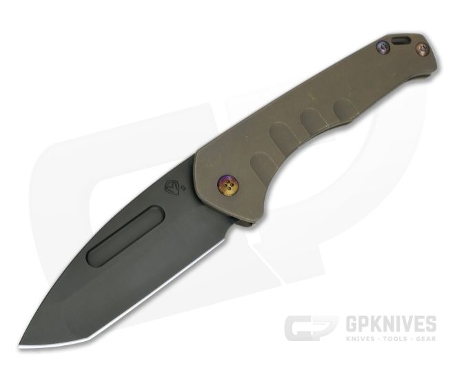 Medford Praetorian Slim Tanto PVD S35VN Bronze Titanium Frame Lock Folder - MKT-045