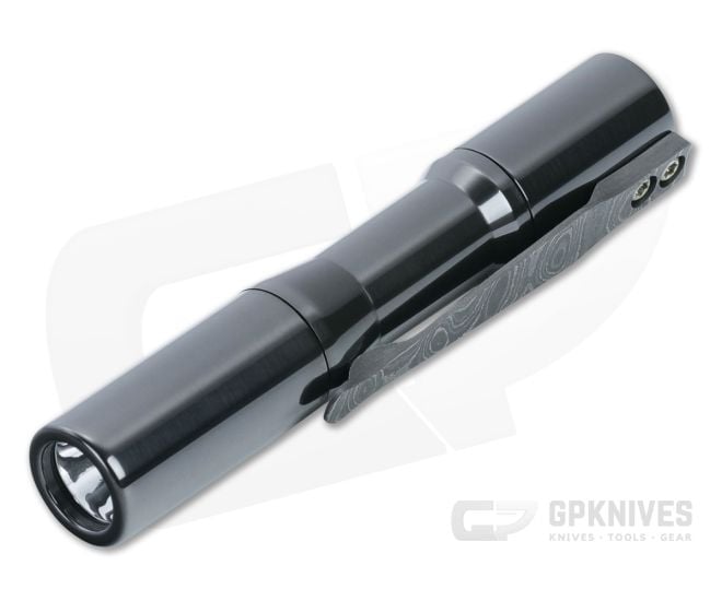 CWF Micro Click Zirconium Flashlight with Damascus Clip (4000K) - CWF-045