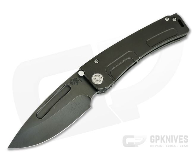 Medford Knives Marauder-H Tumbled Black PVD Titanium CPM 3V Frame Lock Folder - MKT-0453PD-31PD