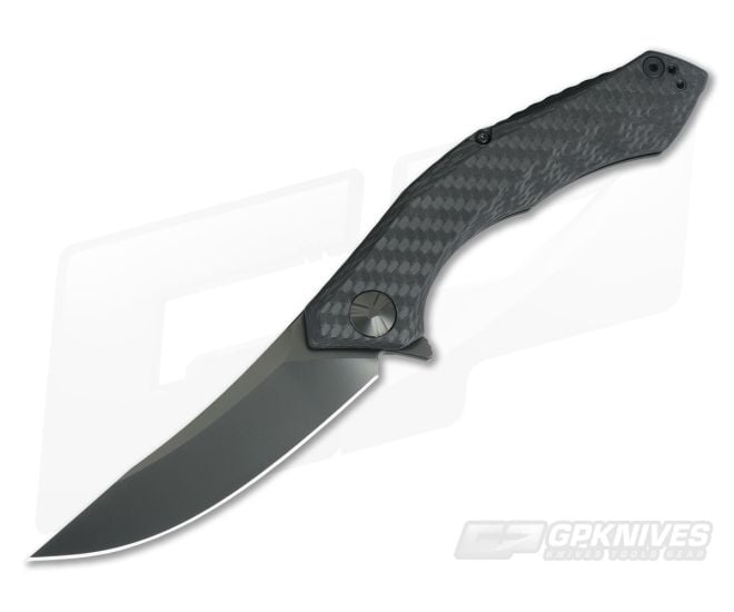 Zero Tolerance 0462BLK Sprint Run Black Carbon Fiber Black DLC S35VN Flipper - ZT-0462BLK